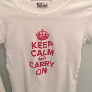 Keep Calm and Carry On White T-shirt. From London